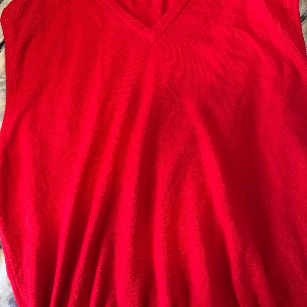 Dior Red V-Neck Sweater
